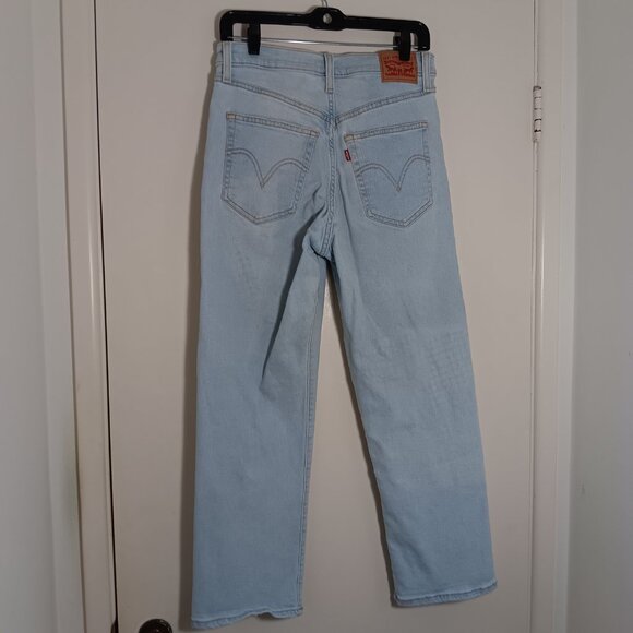 Levi's ribcage straight ankle jeans women 29 light wash high rise button fly - Picture 4 of 9